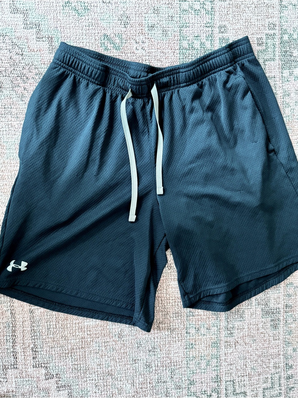 Under Armour Men's Navy Athletic Shorts with Drawstring